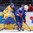 MINSK, BELARUS - MAY 15: Sweden's Magnus Nygren #32 and Oscar Moller #45 battle for the puck with France's Anthony Guttig #71 during preliminary round action at the 2014 IIHF Ice Hockey World Championship. (Photo by Richard Wolowicz/HHOF-IIHF Images)

